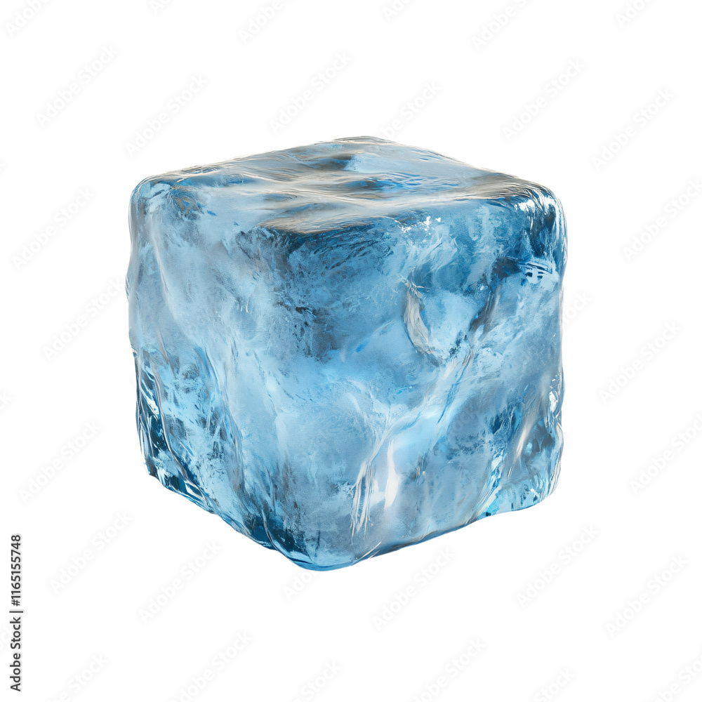 a blue ice cube on a transparent background a blue ice cube on a transparent background