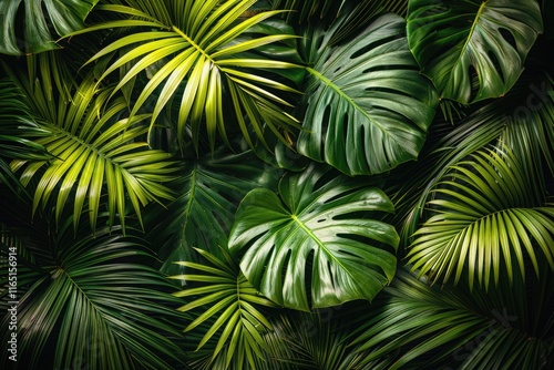 palm leaves background