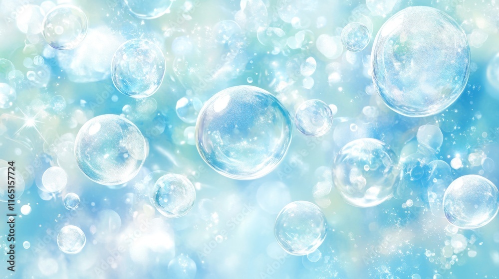 A light blue backdrop filled with bubbles, symbolizing freshness, cleanliness, and hygiene, ideal for health care, wellness, and hygiene concepts. A light blue backdrop filled with bubbles, symbolizing freshness, cleanliness, and hygiene, ideal for health care, wellness, and hygiene concepts.
