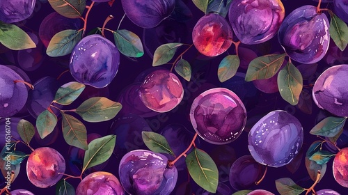 plum seamless pattern wallpaper