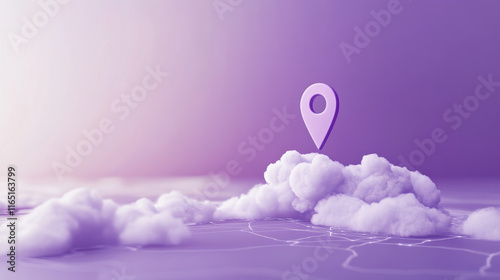 pin location business roadmap strategy working with cloud technology computing interface as concept background