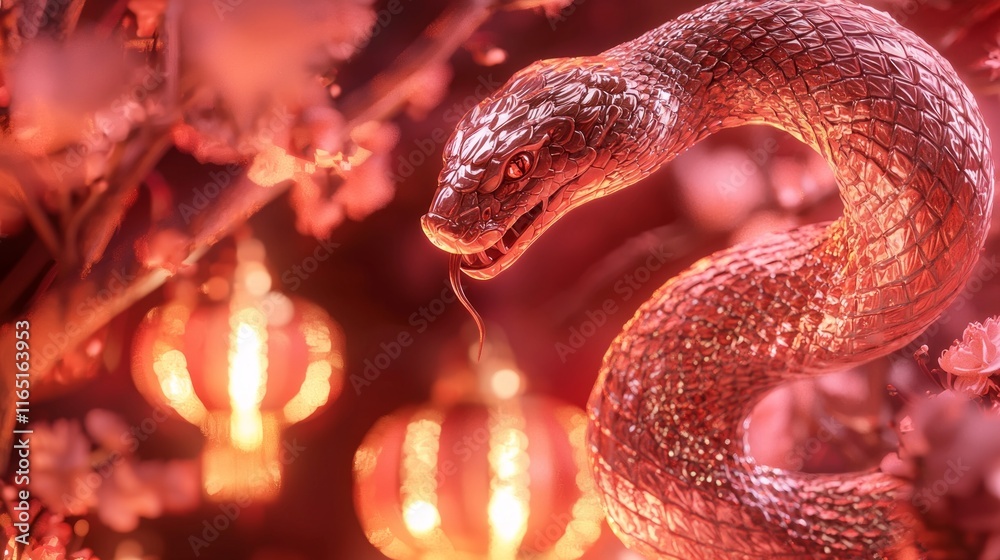 Serpentine Illumination: Year of the Snake in Chinese Zodiac 3D Concept Art Serpentine Illumination: Year of the Snake in Chinese Zodiac 3D Concept Art