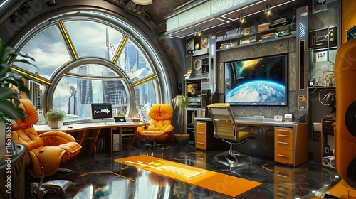 Photorealistic Modern Workspace Design