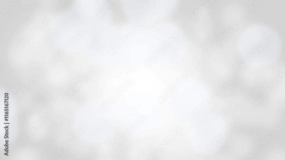 Abstract white blurred bokeh modern minimal winter snow or christmas holiday background