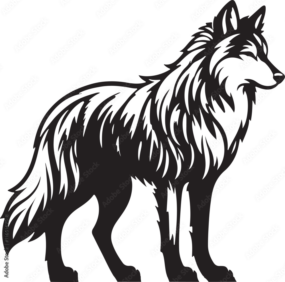 Fierce Wolf Vector Illustration for Designers Fierce Wolf Vector Illustration for Designers