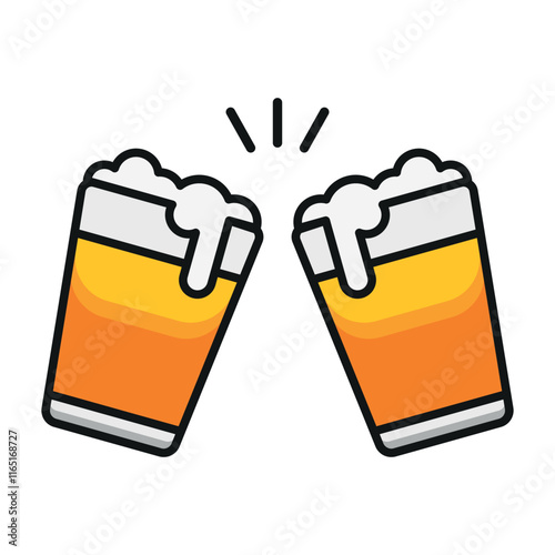 Beer Drink Icon showcases a classic and inviting style, ideal for highlighting happy hour promotions, beer brands, or social gatherings.