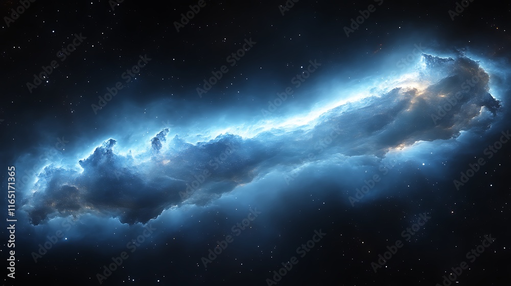 Obraz premium Celestial Nebula A Glowing Cloud In Space