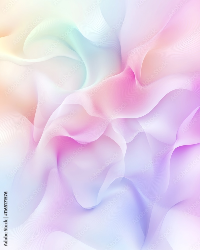 Fototapeta premium Pastel Wave Abstract Background