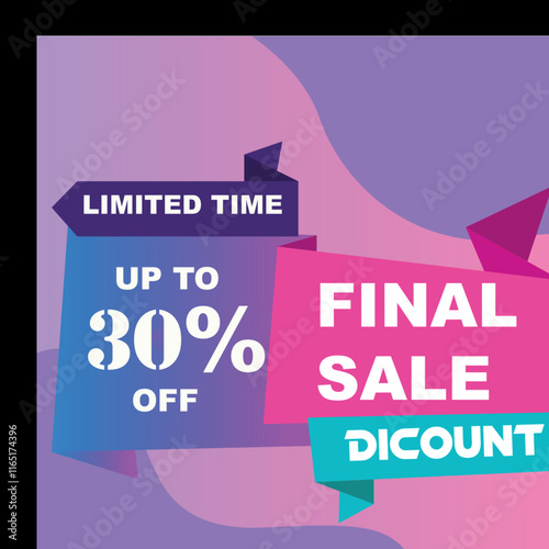 Colorful Big Sale Promotional Banner – Off Discount Ad Design