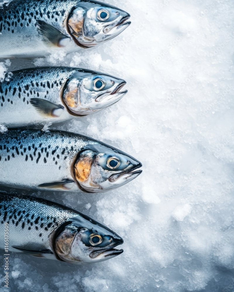 Fresh Salmon on Ice Fresh Salmon on Ice