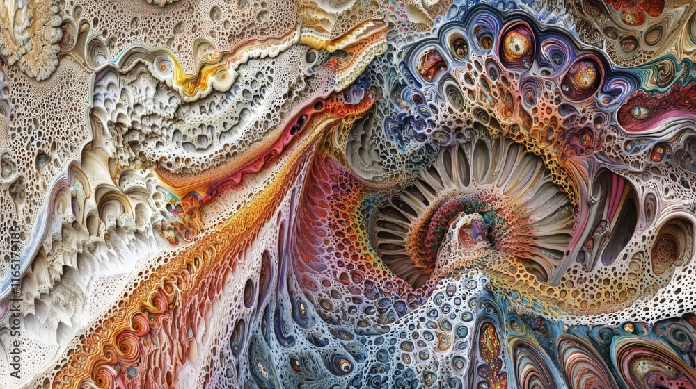 custom made wallpaper toronto digitalAbstract 8K High Resolution Fractal Art Intricate Colorful Design