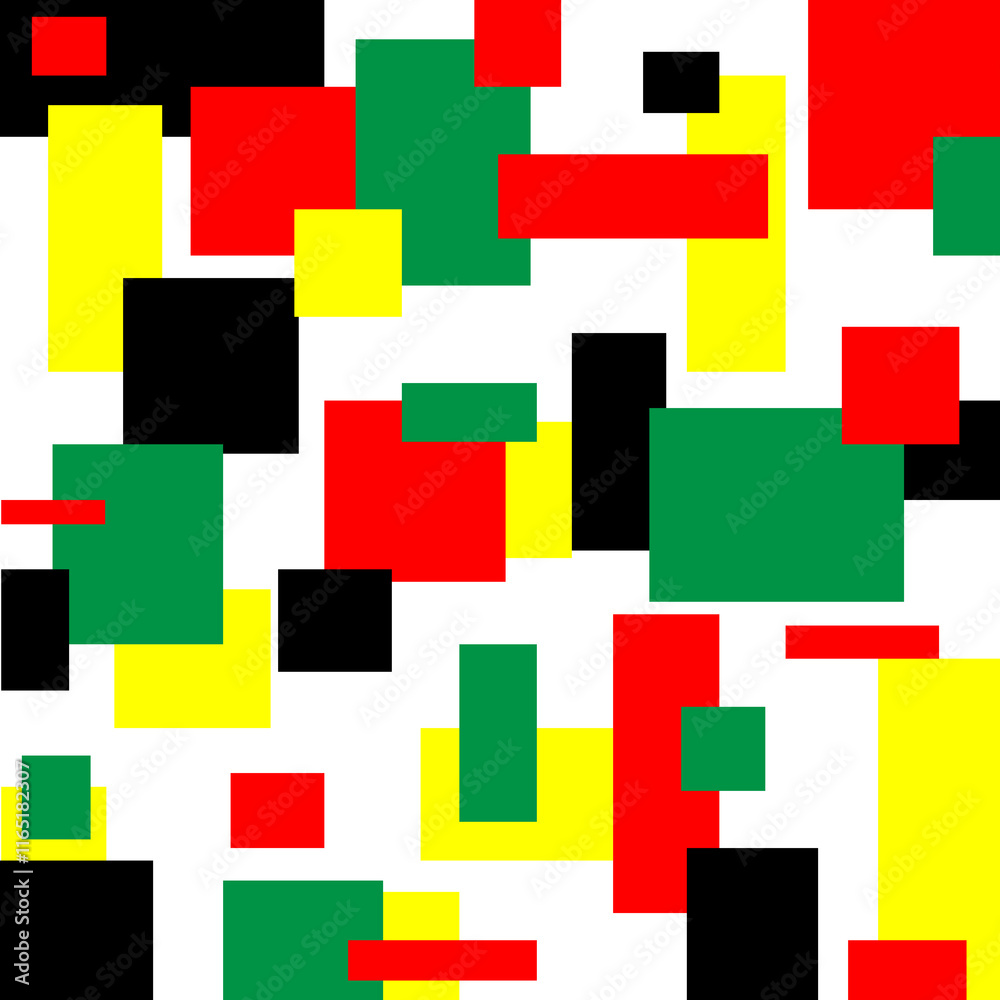 seamless pattern with squares in avant-garde style