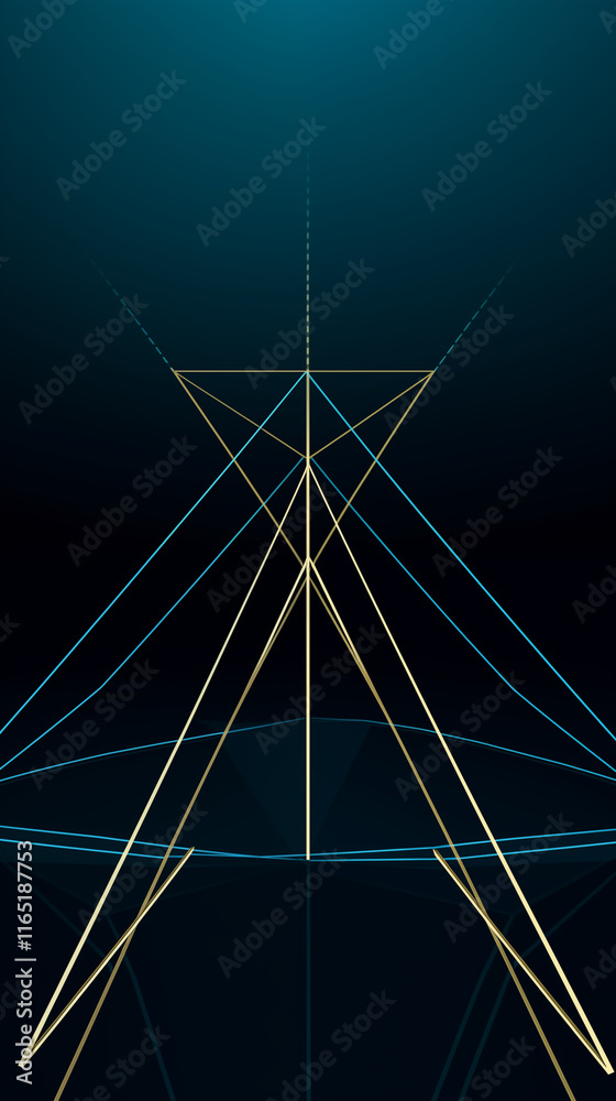 Fototapeta premium Muted Blue Parallel Lines