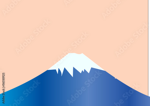 日本の象徴世界遺産富士山の夕陽のベクターイラスト