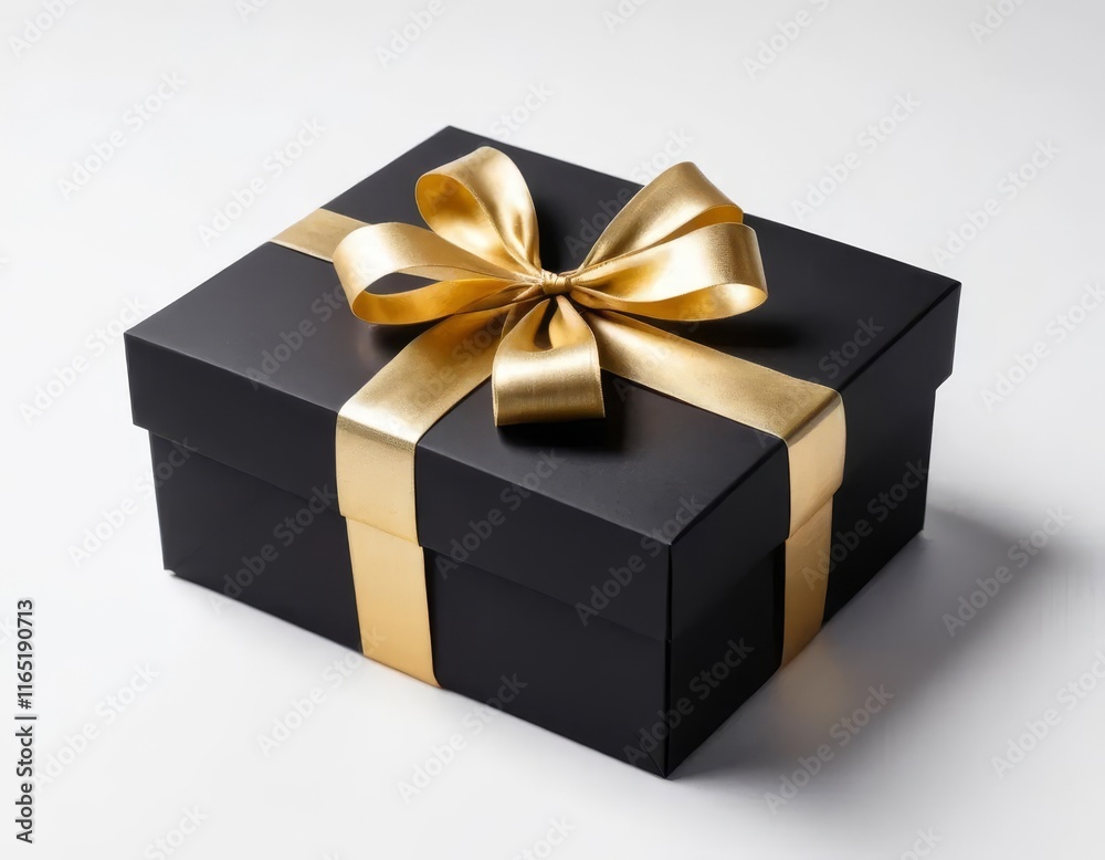 Obraz premium gift box with gold ribbon