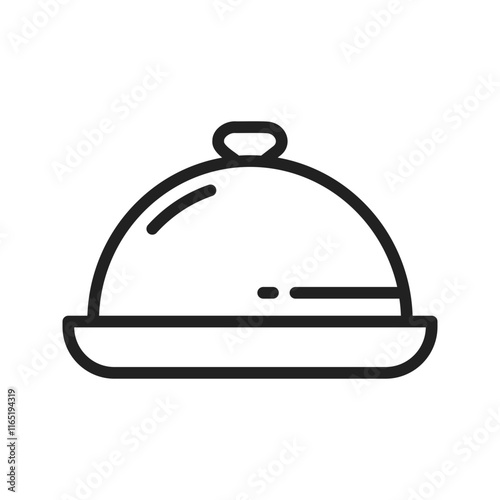 Dish icon vector image. Suitable for mobile apps, web apps and print media.