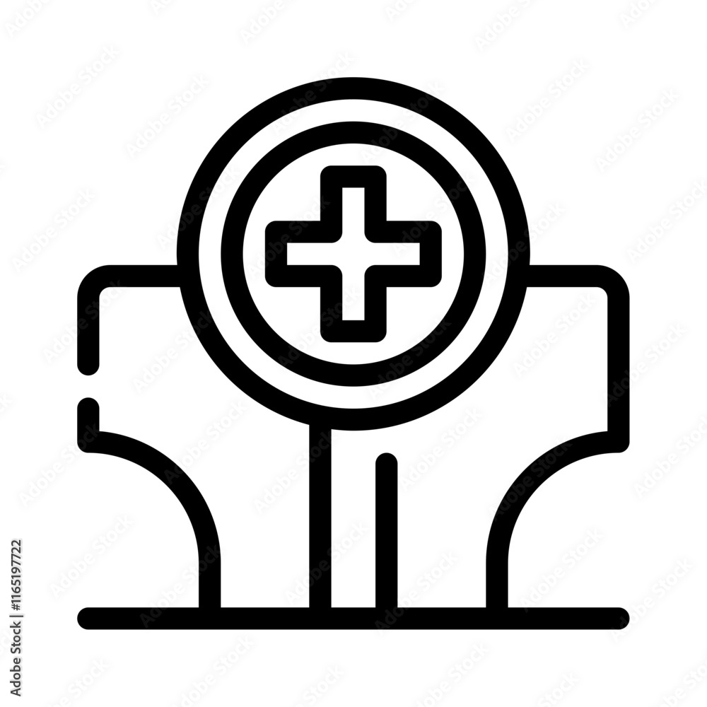 Icon Insurance Logo With Style Outline Icon Insurance Logo With Style Outline