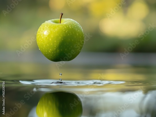 Green Apple Afloat Water photo