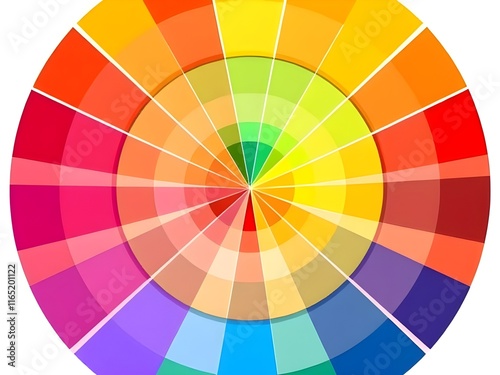 color wheel isolated on white background