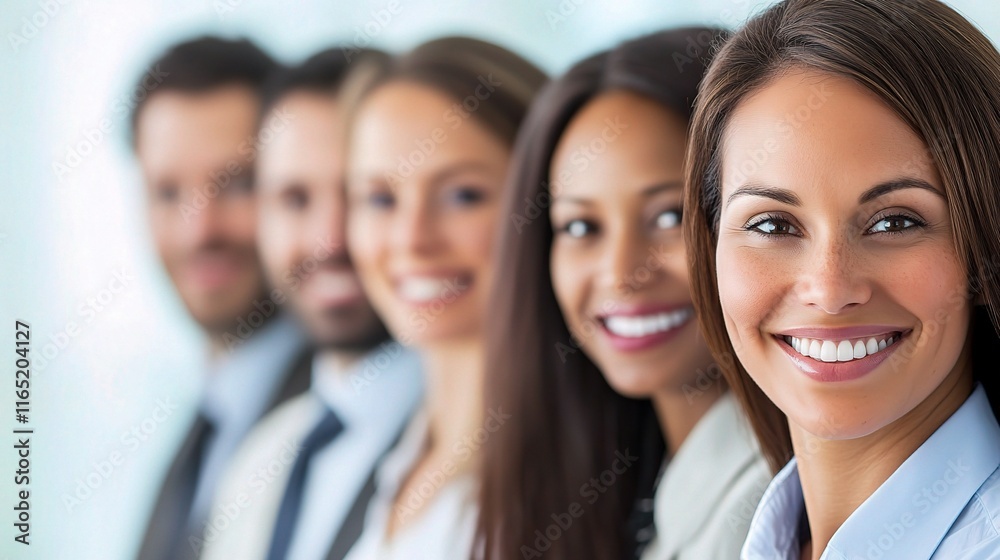 Smiling Business Team Engaging in Positive Discussions for Success Smiling Business Team Engaging in Positive Discussions for Success