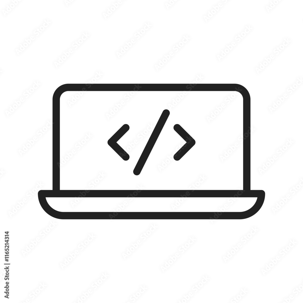 Laptop icon vector image. Suitable for mobile apps, web apps and print media. Laptop icon vector image. Suitable for mobile apps, web apps and print media.