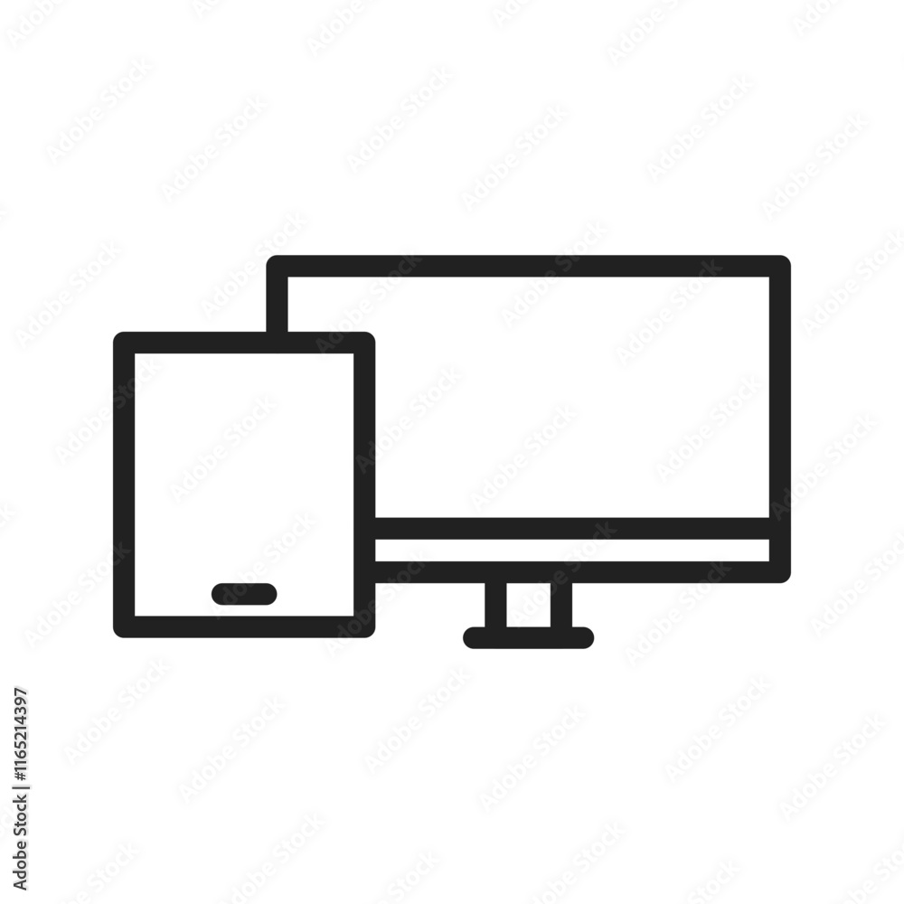 Responsive icon vector image. Suitable for mobile apps, web apps and print media. Responsive icon vector image. Suitable for mobile apps, web apps and print media.