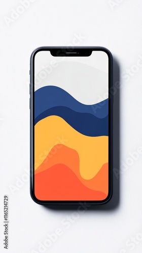 Free Download Vibrant Abstract Mobile Wallpaper Design with Smooth Color Transitions.  A modern and stylish phone background with dynamic waves and layers of color. Perfect for a contemporary tech aesthetic. - GFXLoad