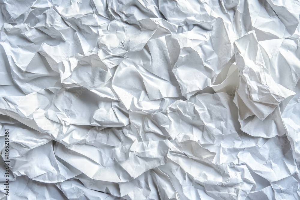 Obraz premium Crumpled White Paper Texture