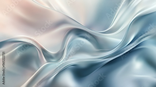 Wallpaper Mural Abstract Swirling Pastel Blue and White Silk Drapery Torontodigital.ca