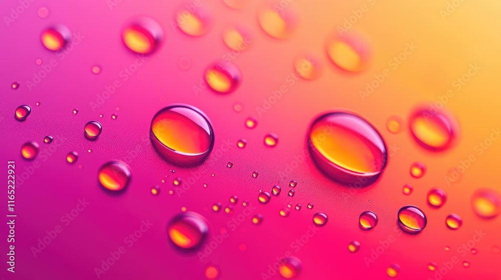 Droplets abstract background idea. Close-up of colorful droplets on a vibrant gradient background showcasing abstract beauty. Droplets abstract background idea. Close-up of colorful droplets on a vibrant gradient background showcasing abstract beauty.