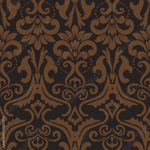 Elegant classic floral pattern. Vector abstract chintz floral motif seamless pattern. Elegant classic floral pattern use for fabric, textile, home decoration elements, upholstery, wrapping, etc.