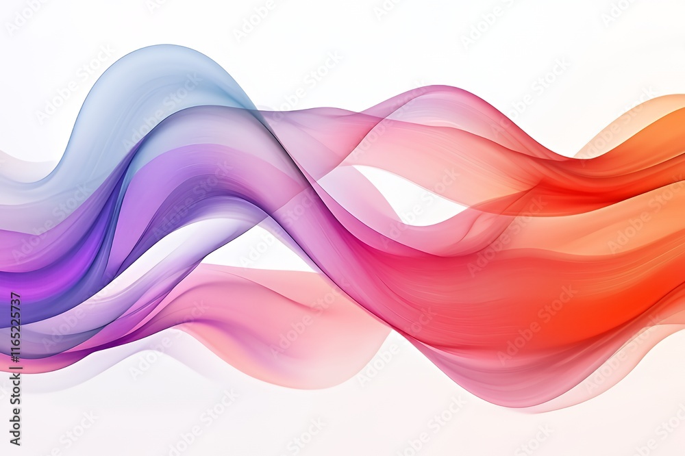 Abstract Colorful Waves Flowing Gently Abstract Colorful Waves Flowing Gently