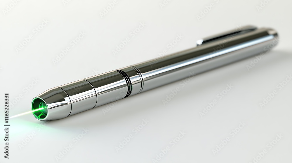 Futuristic Laser Pen on White Background Futuristic Laser Pen on White Background