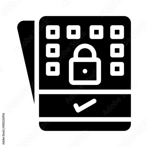 Icon Password Digital With Style Glyph