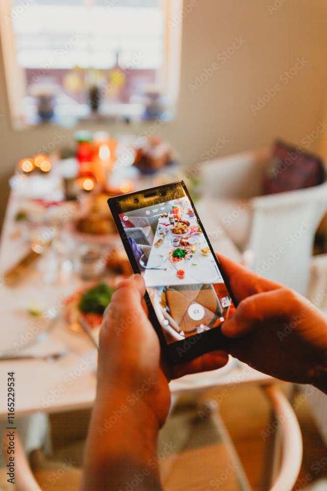 Capturing a Festive Dinner Table with Smartphone