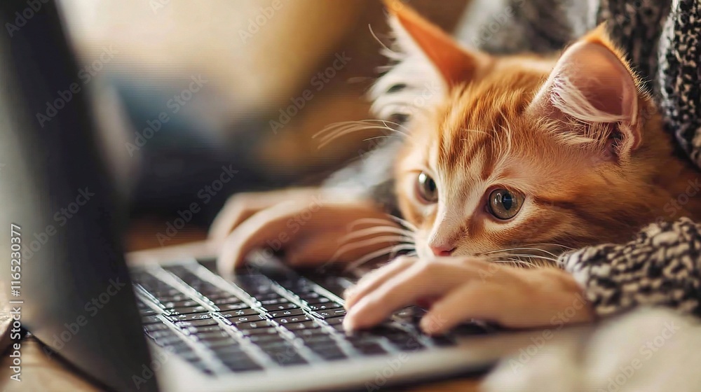 Close Up of Hands Typing on Laptop in Busy Office Environment Close Up of Hands Typing on Laptop in Busy Office Environment
