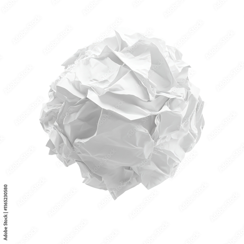 Obraz premium a white ball of paper on a transparent background