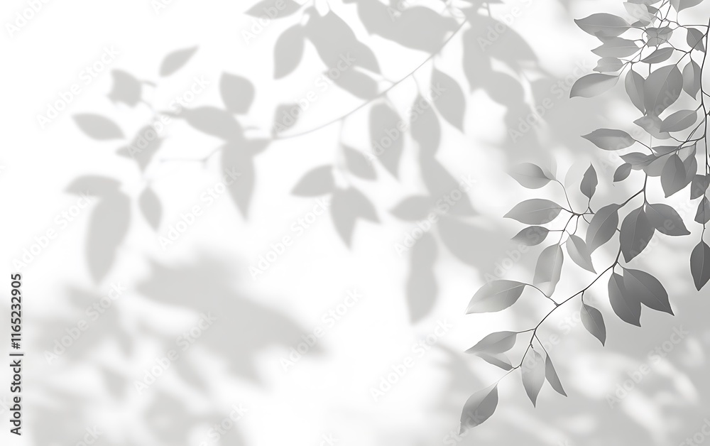 Abstract white spring background with shadows of tree leaves Abstract white spring background with shadows of tree leaves
