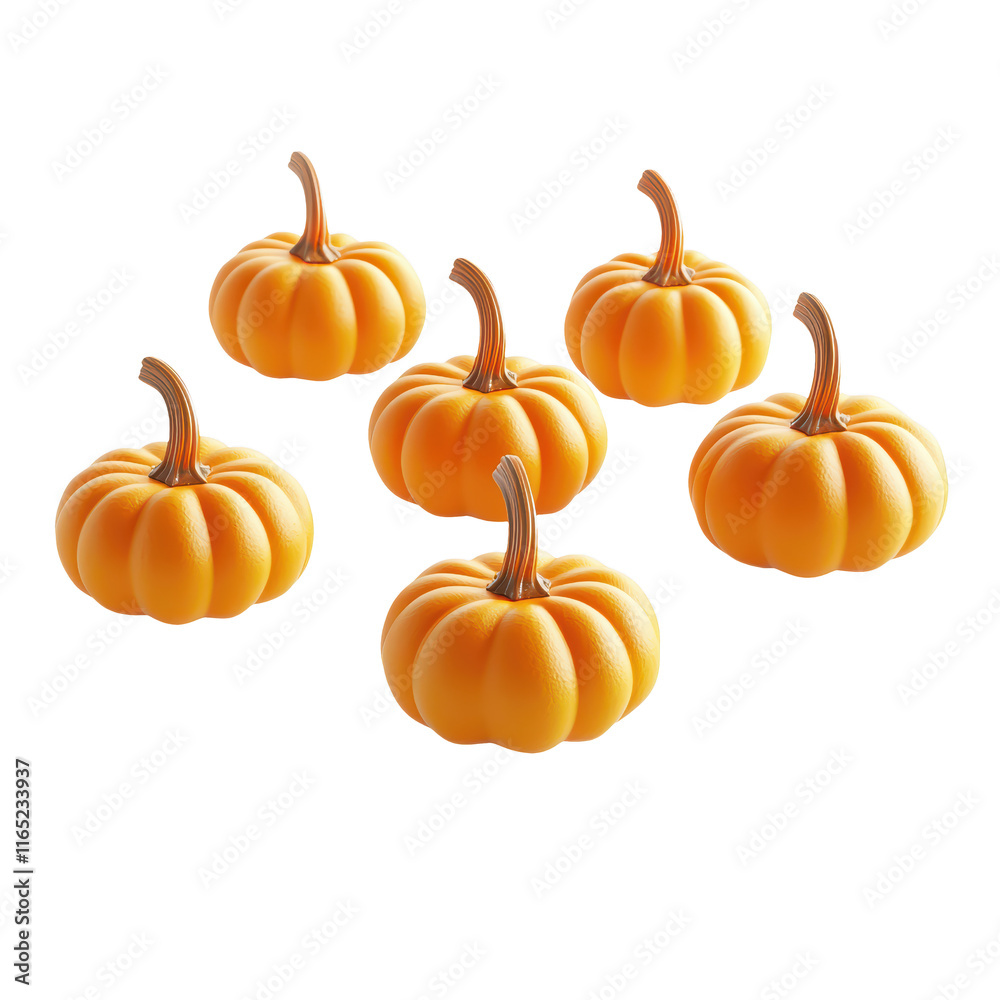 Multiple Baby Boo Pumpkins Arranged Artistically on a White Background, Focusing on Their Petite, Rounded Shape for Clean and Simple PNG Use Multiple Baby Boo Pumpkins Arranged Artistically on a White Background, Focusing on Their Petite, Rounded Shape for Clean and Simple PNG Use