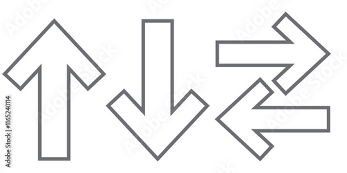 Up and down arrow icon in trendy style. Upward and downward sign symbol