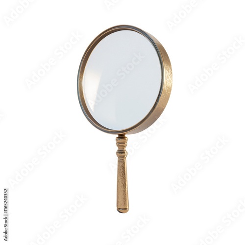 a magnifying glass on a white background photo
