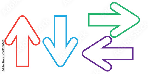 Up and down arrow icon in trendy style. Upward and downward sign symbol
