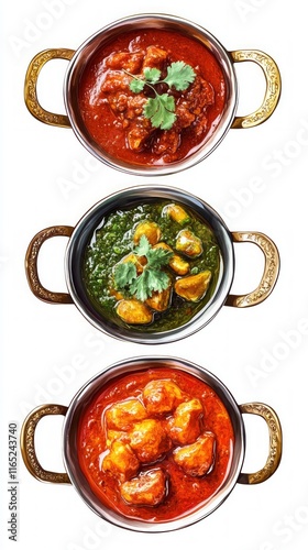 Aromatic Indian Curries in Traditional Pots - A Culinary Delight photo