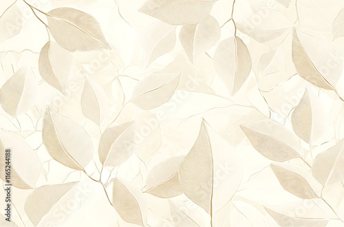 White background with beige leaf veins