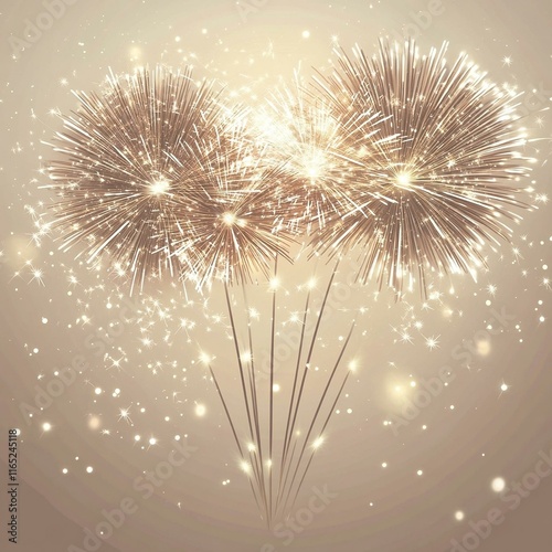 A vibrant display of colorful fireworks illuminating the night sky, creating a festive and celebratory atmosphere with bursts of light and sparkles