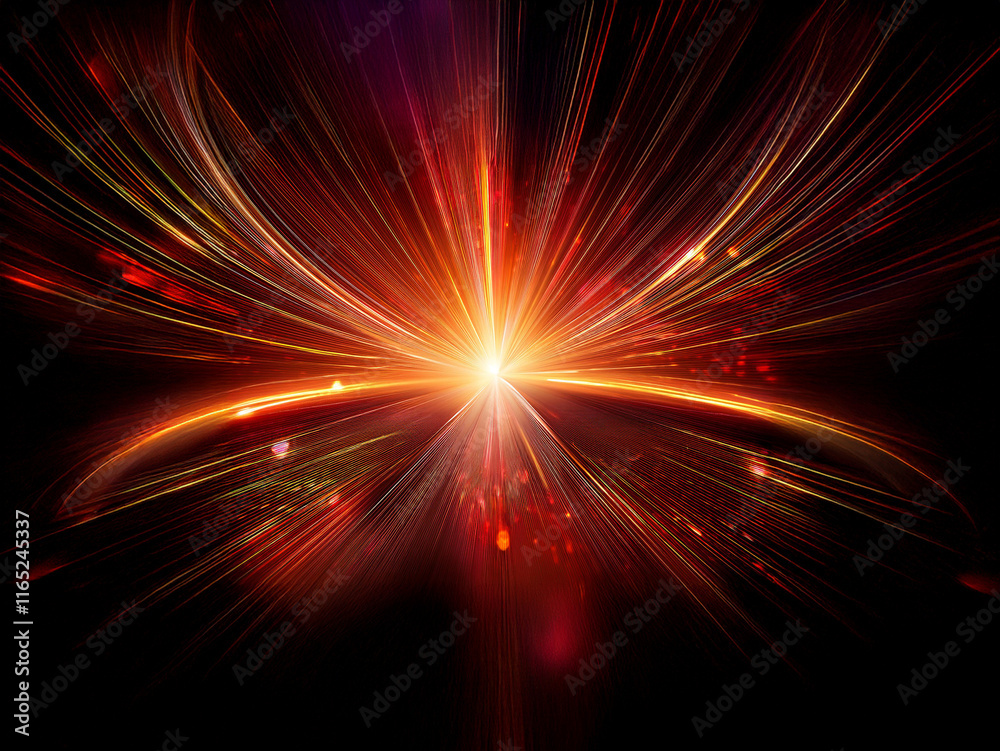Intense burst of radiant energy, radiating outwards in fiery streaks. Colors range from deep reds to bright oranges, suggesting immense heat and power. A cosmic event or stellar phenomenon. Intense burst of radiant energy, radiating outwards in fiery streaks. Colors range from deep reds to bright oranges, suggesting immense heat and power. A cosmic event or stellar phenomenon.