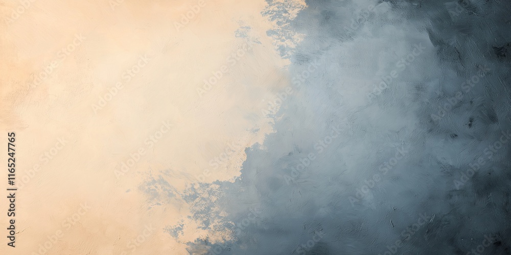 Obraz premium Soft, smoky textures in shades of gray and beige, creating a minimalist and abstract background with atmospheric depth.modern interior design, art,abstract,banner