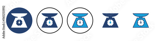 Scales icon vector. Weight scale icon