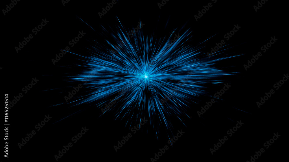 Energy shock wave: a blue shockwave that spreads from the center point, illuminating the entire black background Energy shock wave: a blue shockwave that spreads from the center point, illuminating the entire black background