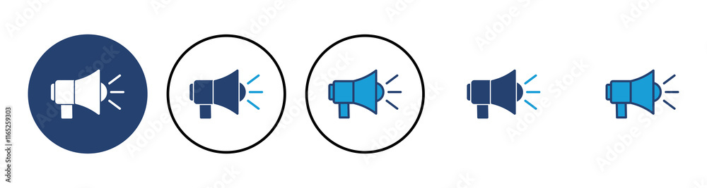 Megaphone icon vector. Loudspeaker icon vector. Megaphone icon vector. Loudspeaker icon vector.